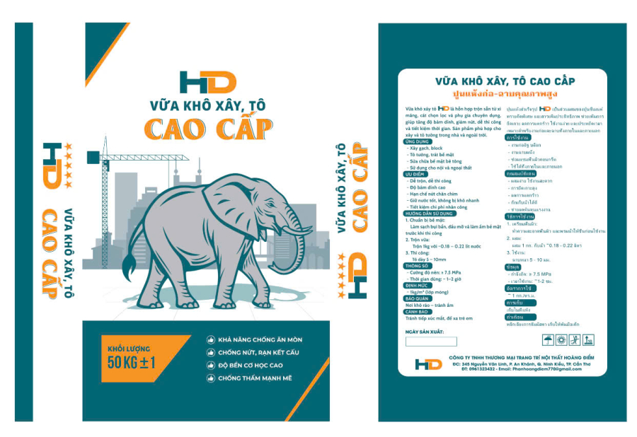 Vữa xây tô con voi